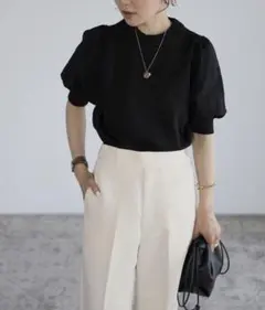 パフスリーブニットトップス　bonjour sagan