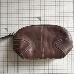 COLE HAAN ブラウンレザーポーチのサムネイル