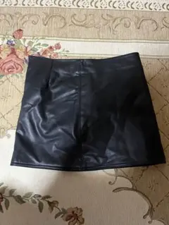 レザースカート ミニ丈 H&M ブラック タイトスカート