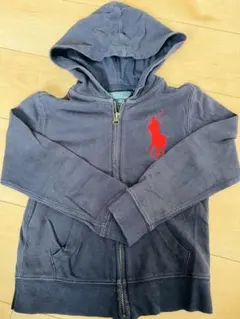 Ralph Lauren フード付きパーカー ネイビー✖️レッド　5Ｔ　115