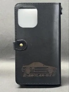 トヨタMR2 SW20国産本革手帳型iPhoneケース - メルカリ