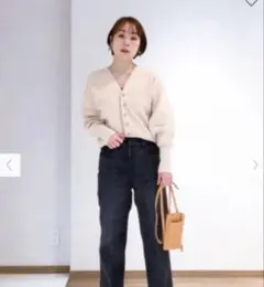 PLST プラステフォルムカーディガン ベージュ Mサイズ