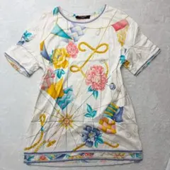 レオナール 813 半袖Tシャツ 総柄 花柄 Mサイズ レディースのサムネイル