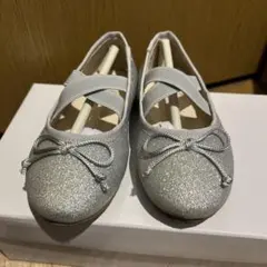 プティマイン シルバー バレエシューズ 14cm