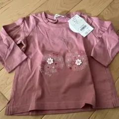 SLAP BLIP ピンク チェリー刺繍 Tシャツ 90cm