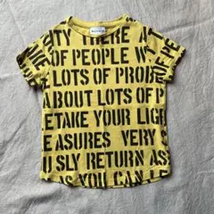 WOLF & RITA イエロー テキストTシャツ 2 years