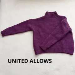 【美品】パープル ニット セーター 秋冬 フリーサイズ ユナイテッドアローズ