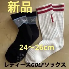 C859新品ゴルフソックス靴下23〜25cmタイトリスト&アンブロ滑り止め2足組のサムネイル