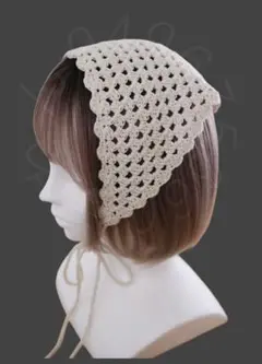 バブーシュカ アイボリー ボンネット ヘッドドレス