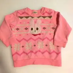 ミキハウス ホットビスケッツ 　トレーナー　　ピンク