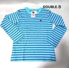 新品未使用　DOUBLE.B 　ストライプ Tシャツ 140　　ミキハウス