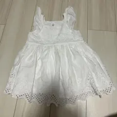 baby GAP ホワイト アイレットレース ワンピース 90cm