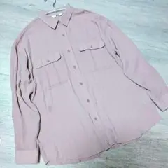 美品★ユニクロ シアー シャツ ブラウス 長袖 M
