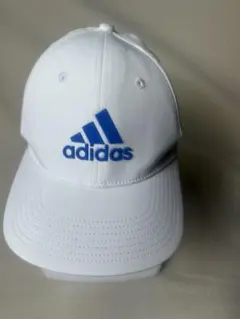 adidas ホワイトブルー キャップ　fitted モデル　レア物