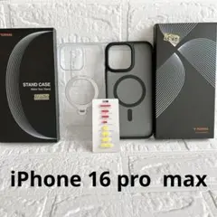 TORRAS iPhone16promaxケース２点セット クリア ブラック