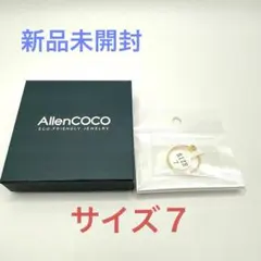 【新品】AllenCOCO ストーン付きゴールドリング 指輪 レディース ７号