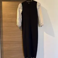 黒のニットワンピース 長袖　Oサイズ　s.m