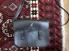 KANGOL ブラック　サッチェル　ショルダーバッグ