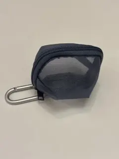 無印良品 ナイロンメッシュ コンパクトポーチ ブルー