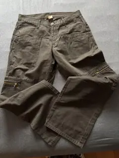 monogram コットンワイドパンツ Lサイズ