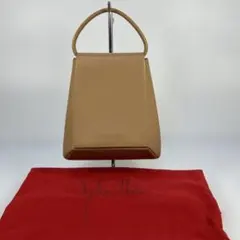 Sybilla シビラ　ベージュ ボックス型 ハンドバッグ　レザー　立体カットのサムネイル