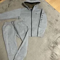 BILLABONG フルジップパーカー M グレーセットアップ