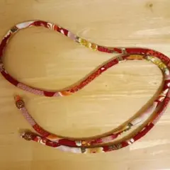 未使用　着物　振袖　成人式　布製帯締め 赤 ピンク オレンジ