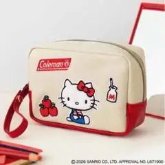 キティワッペン付きポーチ×コールマンインレッド10月号増刊未開封付録InRed