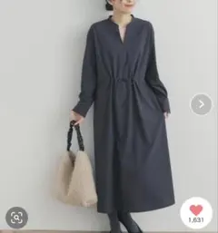 ドロストリボンフレアワンピース