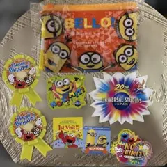 USJ ミニオンパスケース　ステッカー7枚（ミニ色鉛筆おまけ付き）