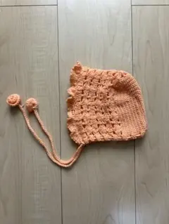 オレンジ　ベビーボンネット