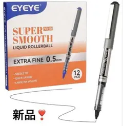 新品❣️EYEYE ローラーボールペン 黒 0.5mm 12本セット 速乾 インクのサムネイル