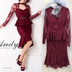 K2438 Andy Sugarアンディ 長袖　キャバドレス　ローブドフルール系