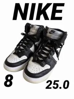NIKE ナイキDunk High Retro 黒白　ハイカットスニーカーダンク