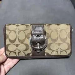Coach 長財布 ブラウン/ベージュ