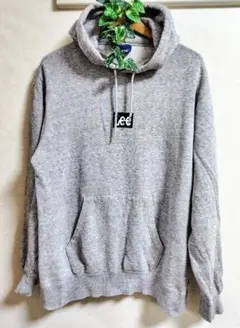 Lee グレー フード付きパーカー メンズ L 女の子がダボッと着ても