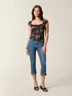 Rouje デニムカプリパンツ　26