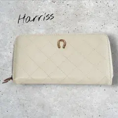 て*ん様 美品【 Harriss 】 ハリス 馬蹄モチーフ付き 金運長財布 アイのサムネイル