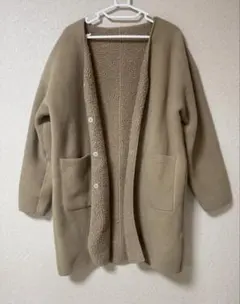 リバーシブルボアコート　ボアコート　フリースコート