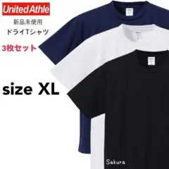 ユナイテッドアスレ 新品 ドライアスレチック Tシャツ 白 黒 紺 3枚 XL