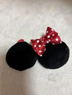 ミニーマウス ヘアクリップ、カチューシャ 耳 リボン