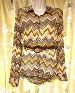 長袖シャツ　マクブリング　y2k ヒッピー　グランジ　エスニック　クルンクル