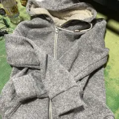 graniph グレー フルジップパーカー L