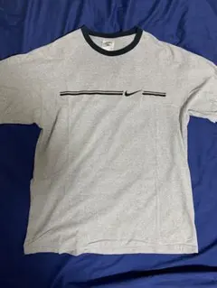 90s vintage NIKE ナイキ　リンガーT XL ビッグサイズ 90s USA製 NIKEナイキ ロゴ刺繍 リンガーTシャツ ボロ 杢グレー
