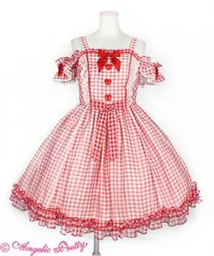 Angelic Pretty 赤と白のチェック ロリータドレスのサムネイル