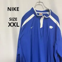 NIKE ナイロンジャケット プルオーバー 青 XXL