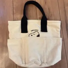 値下げ　新品未使用　SNOOPY トートバッグ ベージュ キャンバス