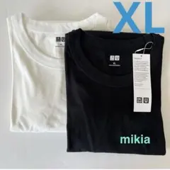 ユニクロ　UNIQLO クルーネックTシャツ XL 半袖　メンズ　黒白　2枚