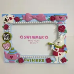 当時物新品未使用★SWIMMERフォトフレーム 　不思議の国のアリス　写真立て