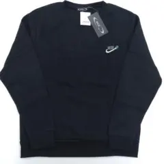 新品タグ付き 黒 ネギ刺繍 おもしろスウェットトレーナー Lサイズ